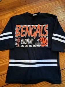 Vintage Champion Pro Line Cincinnati Bengals Pullover Windbreaker Youth Sz Med - Picture 1 of 2