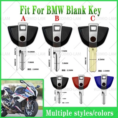 Blank Key Uncut Fit For BMW F650 C650 R1200 R900 S1000 K1200 K1300 K1600 GS/GT/R - Image 1 of 4