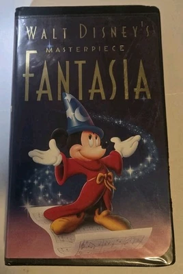 Rare Fantasia Walt Disney's Masterpiece VHS Tape  Clamshell Disney Mickey Mouse - Image 1 of 4