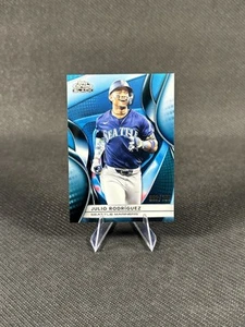 2025 Topps Chrome Black - Julio Rodriguez rifrattore blu /150 - Mariners - Foto 1 di 2