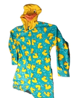 Joe Boxer Rubber Ducky Long Sleeve Feet Pajamas XL - Image 1 of 4