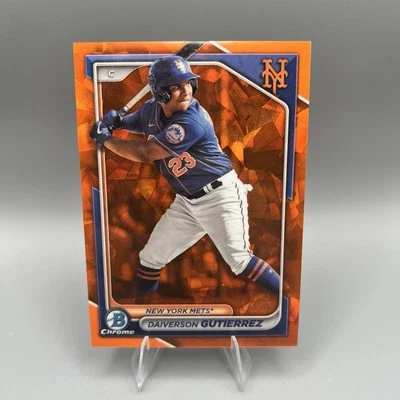 2023 Bowman Draft Sapphire Daiverson Gutierrez Orange Refractor /25 #BDC-127 - Image 1 of 2
