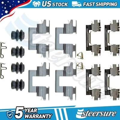Kit de ferragens de freio a disco dianteiro traseiro compatível com Toyota Avalon 2006-2007 - Imagem 1 de 4