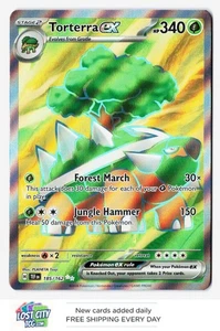Torterra ex 185/162 - SV05: Temporal Forces Full Art Ultra Rare Holo NM - Picture 1 of 2