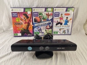 XBOX 360 Kinect Sensor Bar + Many Games Bundle - Tested and Working - Picture 1 of 11