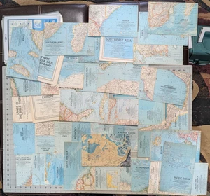 Vintage NATIONAL GEOGRAPHIC MAPS 1960S LOT of 40 Lands of the Bible, Ocean Floor - Bild 1 von 7