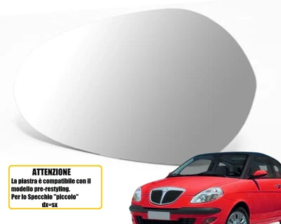 Piastra Specchio Specchietto Retrovisore Per Lancia Ypsilon 843 Destro=Sinistro - Immagine 1 di 4
