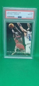 PSA 8 1993 Topps Stadium Club MICHAEL JORDAN #169 Vintage Graded NBA SLAB NM-MT - Foto 1 di 6