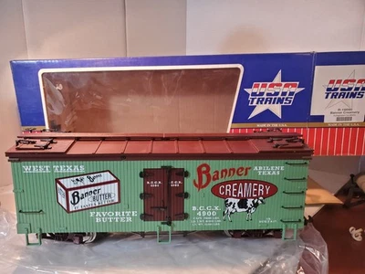 USA Trains G Scale Banner Creamery R-16095 Refrigerator Car # 4900 West Texas OB - Image 1 of 4
