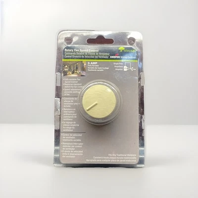 Cooper Wiring Devices RFS5 Rotary Fan Speed Controller 5A 120V Wall Switch - Image 1 of 4