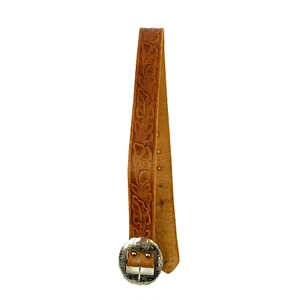 Vintage Tophand Togs Textan of Yoakum Genuine Leather Tooled Belt #520 Boys - Picture 1 of 7