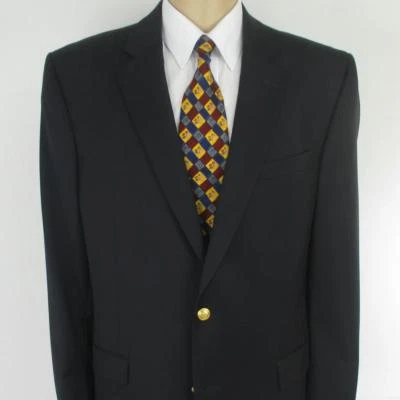 Chaqueta Blazer Abrigo Deportivo 46 L Patrick James Azul Marino Negro Lana 2Btn Para Hombre Como Nueva Foto 1 de 4