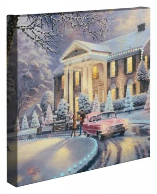 Thomas Kinkade Studios Graceland Christmas 14 x 14 Canvas Wrap