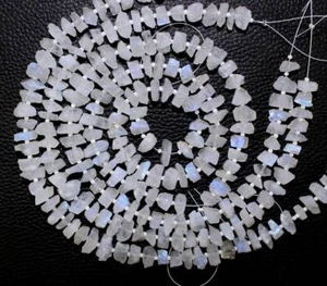 Natural Rainbow Moonstone,50 Pieces,Blue Fire Drilled Uneven Shape 6-8 MM Rough - Picture 1 of 3