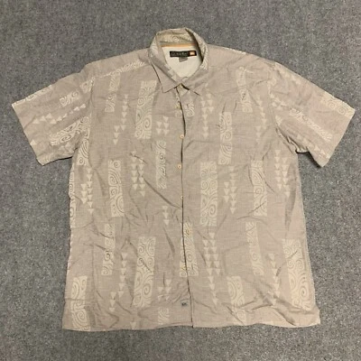 QuikSilver Waterman Men Button Up Shirt XL Hawaiian Short Sleeve - Image 1 of 4