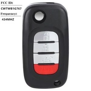 Replacement 4B Flip Remote Key Fob 433MHz for Smart Fortwo 453 Forfour 2015-2017 - Bild 1 von 6