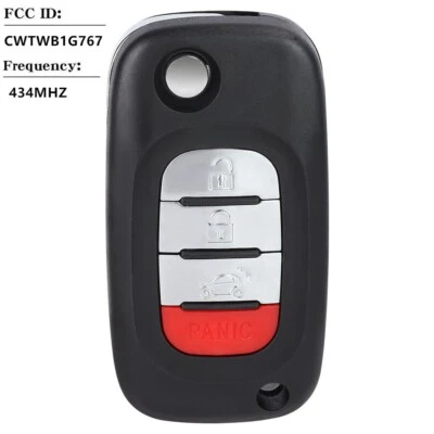 Replacement 4B Flip Remote Key Fob 433MHz for Smart Fortwo 453 Forfour 2015-2017 - Image 1 of 4