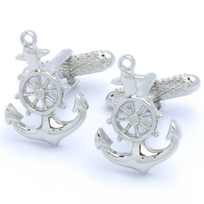 Manschettenknöpfe - Anker mit Ruderdetail - Bild 1 von 4