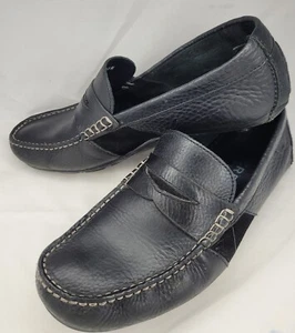 Sperry Top Sider Black Leather Moc Toe Wave Driver Loafers Shoes Men's Sz 10.5 M - Picture 1 of 10