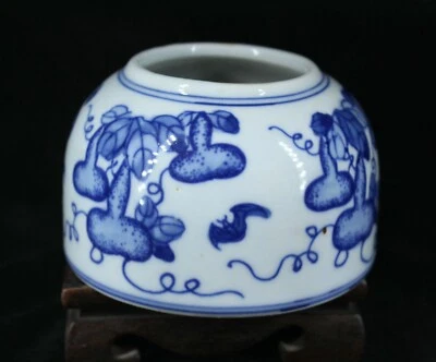 9.5 cm China Ancient Jar Blue and white porcelain Gourd jar pot pottery - Image 1 of 4