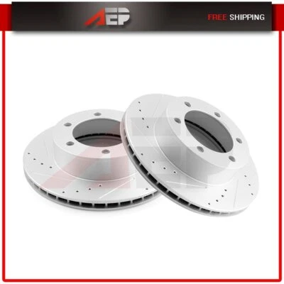 2 * Front Drilled Brake Rotors Discs For 1996 1997-2002 Toyota 4Runner Tacoma - Image 1 of 4