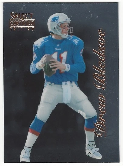 1996 SELECT CERTIFIED FOOTBALL #45 DREW BLEDSOE - NEAR MINT - Image 1 of 1