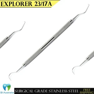 Explorer 23/17A Calculus Tartar Plaque Removal Scaler Scrapers Instrument New - Foto 1 di 3