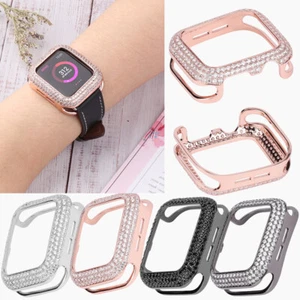 Funda protectora de cristal brillante diamante para Apple Watch 38/42/41/45 mm - Imagen 1 de 29