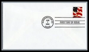 US FDC # 3630 37c Flag none Die Cut 2002, 9N614 - Picture 1 of 1