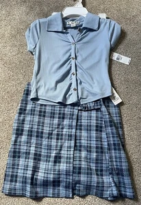 KNIT WORKS girl's NWT sz L(14-16) skirt and blue SS blouse - Picture 1 of 9