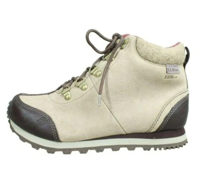 Botas de senderismo LL Bean Kids de gamuza tostada aisladas impermeables de caña alta talla 6 Foto 1 de 4