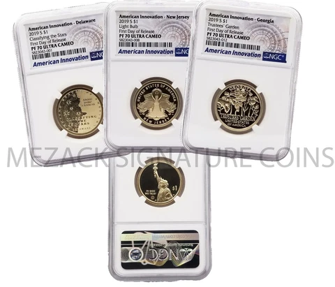 IN HAND 2019  Innovation FIRST DAY OF RELEASE Proof 3-Coin NGC PF70 :NO PA Coin Cover