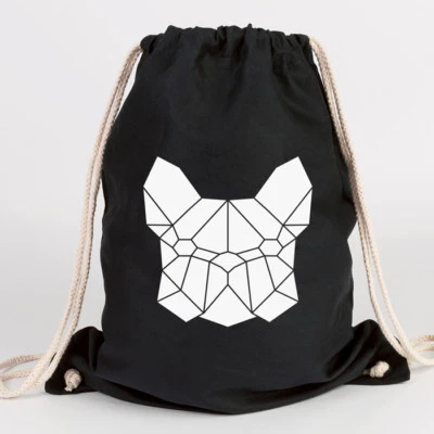 JUNIWORDS Turnbeutel "Origami Französische Bulldogge" versch. Farben Tasche