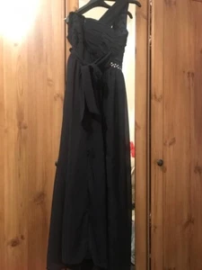 BHS Wedding Collection dunkelblaues One Shoulder Kleid 11-12 Jahre guter Zustand - Bild 1 von 5