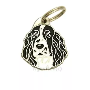 Hundename Ausweisschild, Springer Spaniel, personalisiert, graviert, handgefertigt, Charm - Bild 1 von 14