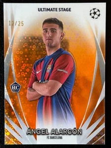 Topps 23-24 UEFA UCC Soccer Ultimate Stage Barcelona Angel Alarcon /25 Orange RC - Picture 1 of 2