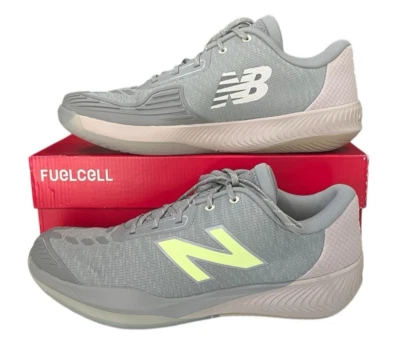 New Balance 男式 FuelCell 996v5 网球鞋 MCH996G5 灰色/绿色 12 码 — 第 1/4 张图片