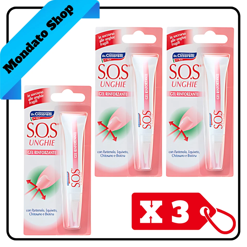 CICCARELLI GEL UNGHIE S.O.S RINFORZANTE 10ml NUTRIENTE (X3) - Immagine 1 di 1