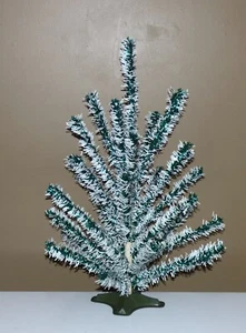 Vintage Tinsel silver/green vinyl 2½ feet Christmas tree with box FREE SHIP! - Bild 1 von 10