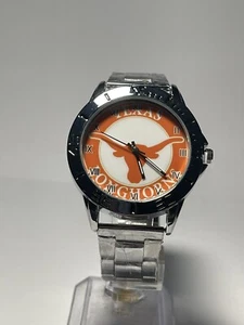 Reloj Texas Longhorns NCAA Acero Inoxidable NUEVO - Imagen 1 de 12