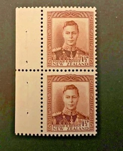 New Zealand: 1938, King George VI definitive, 1.5d, brown, Inverted Wmk. MNH - Picture 1 of 2