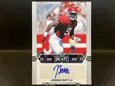 Jordan Battle 2022 Leaf Draft Silver Rookie Autographs #BA-JB1