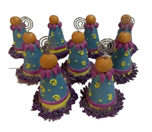 Raro Pier 1 Compleanno Luminoso Cappello Card Segnaposto Set 9 .. 4" 370/3708 NUOVO - Foto 1 di 7