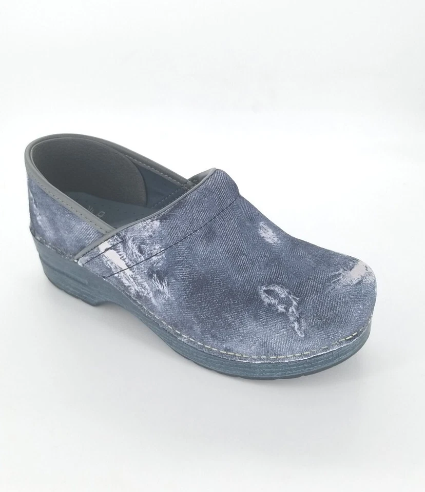 8068 Dansko Womens Professional Leather Denim Clog Size 40 EU 9.5-10 US - Image 1 of 4
