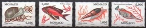 MONACO STAMP YVERT 2327 - 2330 " FISHES AND SHELLS SET 2002 " MNH VF - Picture 1 of 1