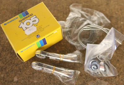 Vintage NEW Shimano 105 Golden Arrow SL-A105 frame downtube shifters shifter set - Image 1 of 4