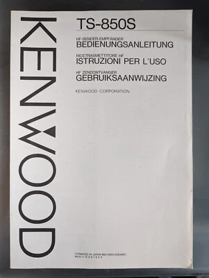 Kenwood TS-850S Original  Instruction Manual in German, Italian and Dutch - Image 1 of 3