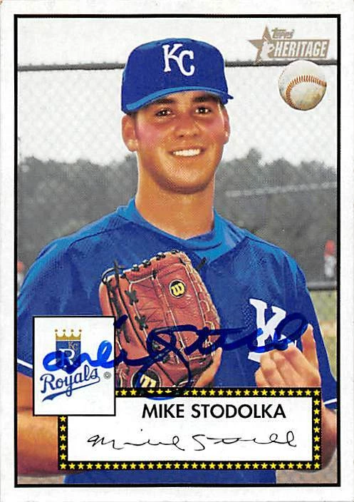 Mike Stodolka autographed baseball card (Royals) 2001 Topps Heritage #139 - Image 1 of 1