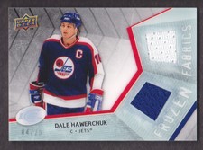 2008-09 Upper Deck Ice Hockey Frozen JERSEY Black Parallel Dale Hawerchuk 04/25
