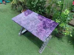 Amethyst Coffee Slab Top, Agate Quartz Counter Table Top, Cyber Monday Sale Deco - Picture 1 of 10